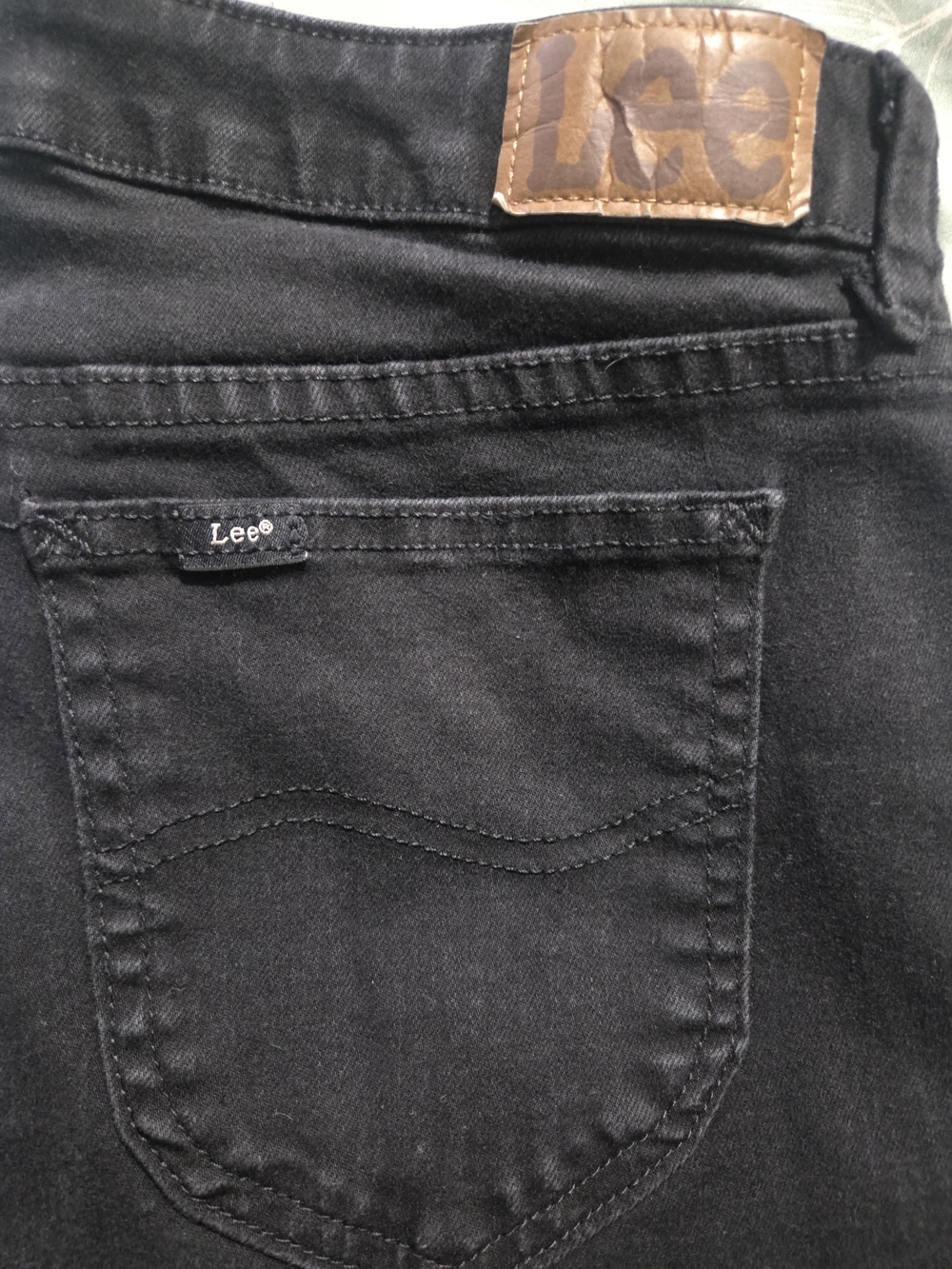 Lee Black Denim Woman Boot Cut Jeans Size 12 Medium - Picture 13 of 13